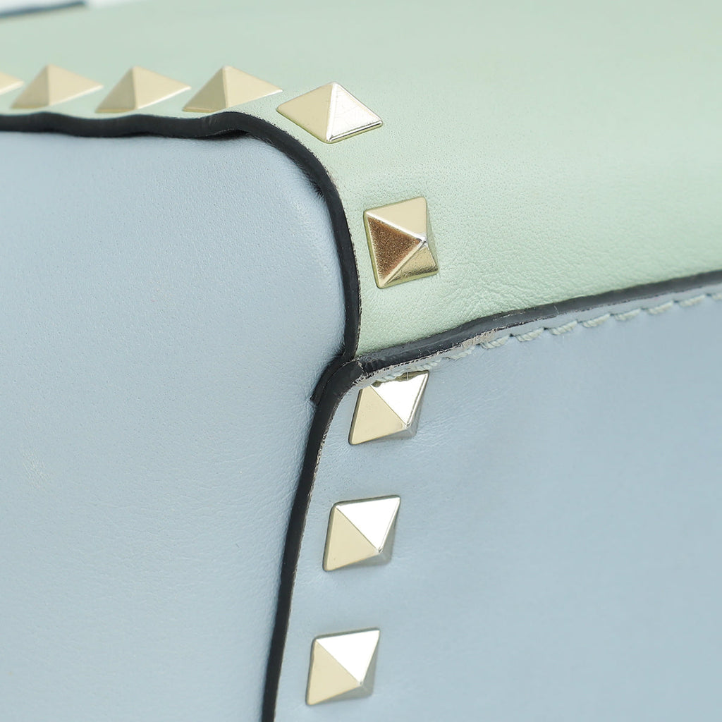 Valentino Pastel Multicolor Rockstud Double Handle Small Tote Bag