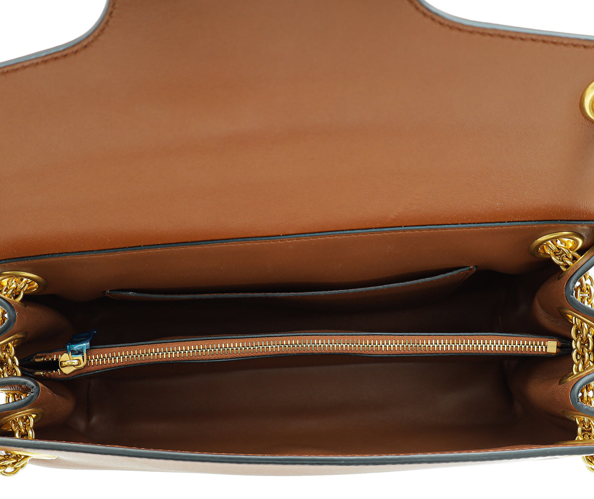 Valentino Brown Stud Sign Shoulder Bag
