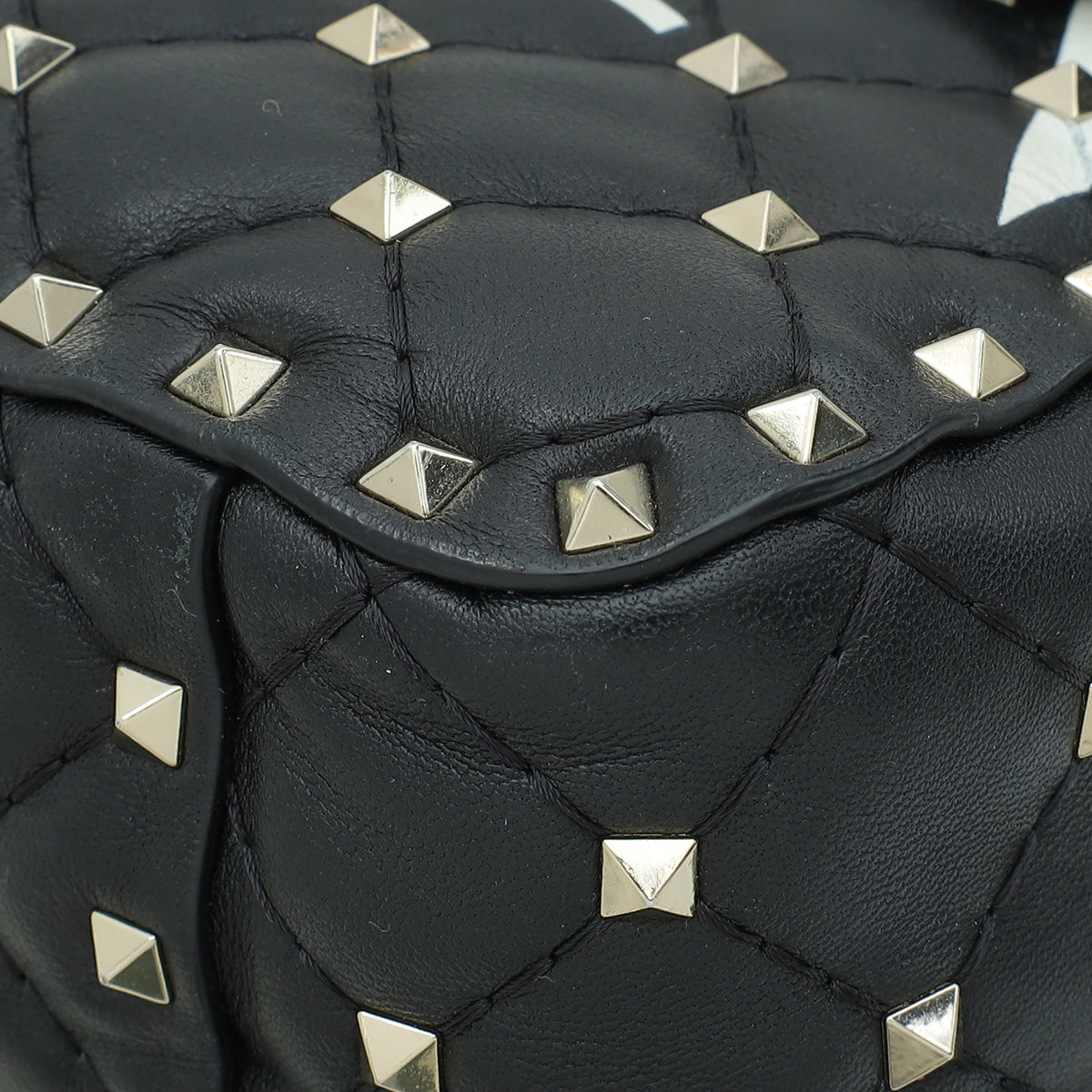 Valentino Black VLTN Spike Rockstud Flap Medium Shoulder Bag