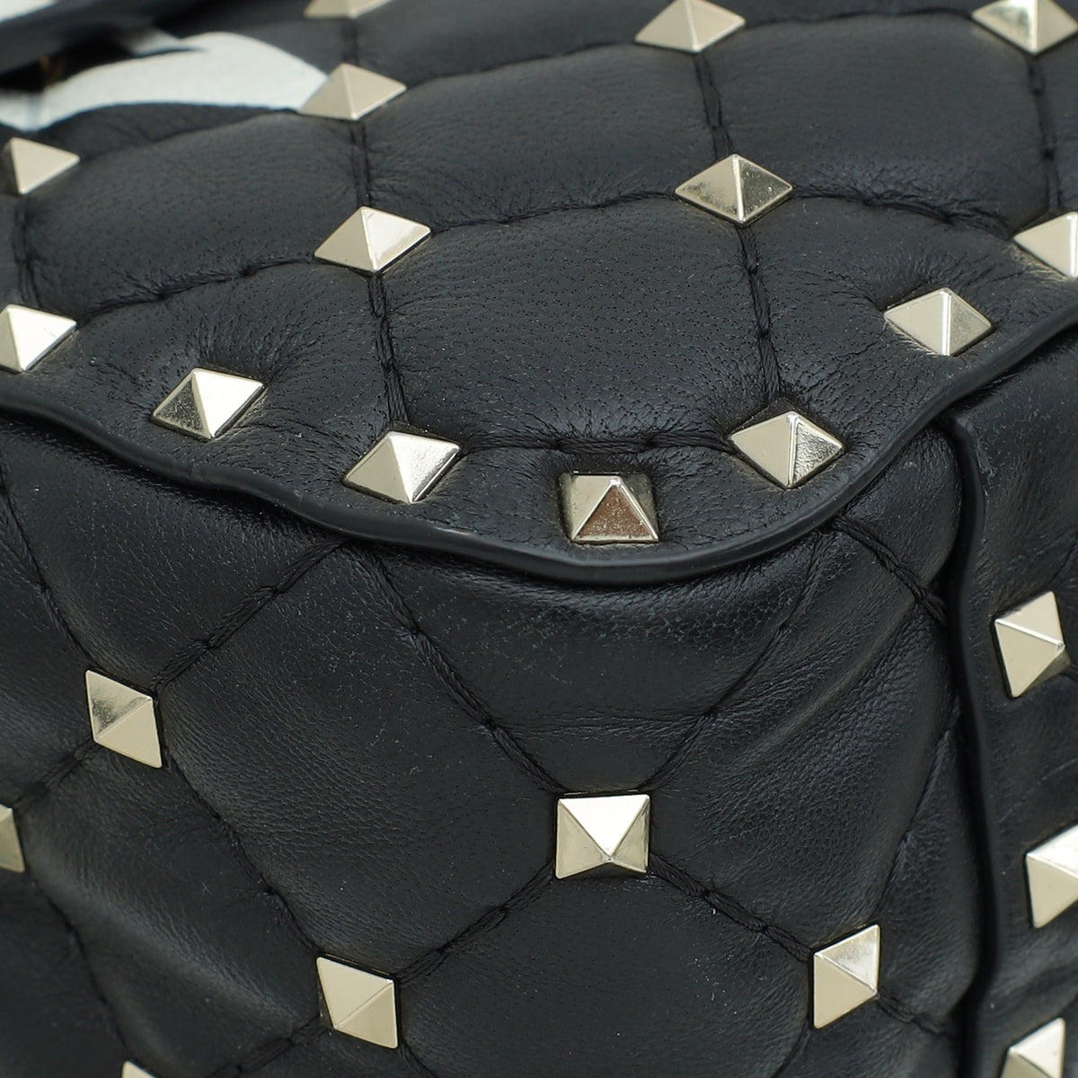 Valentino Black VLTN Spike Rockstud Flap Medium Shoulder Bag