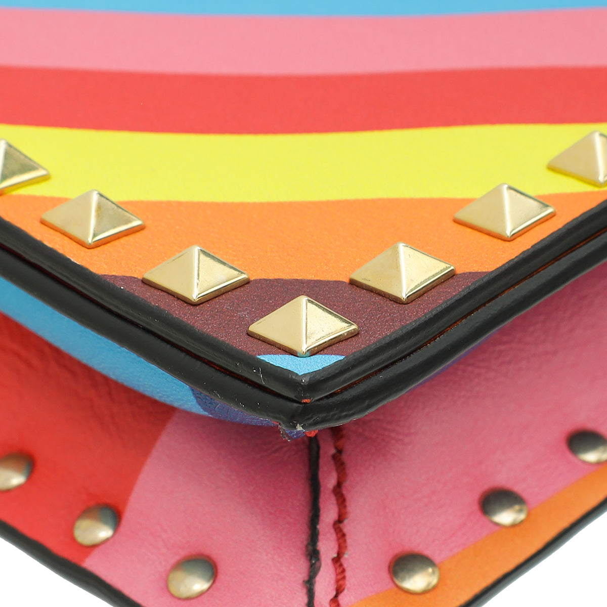 Valentino Multicolor Native Couture Rockstud Clutch