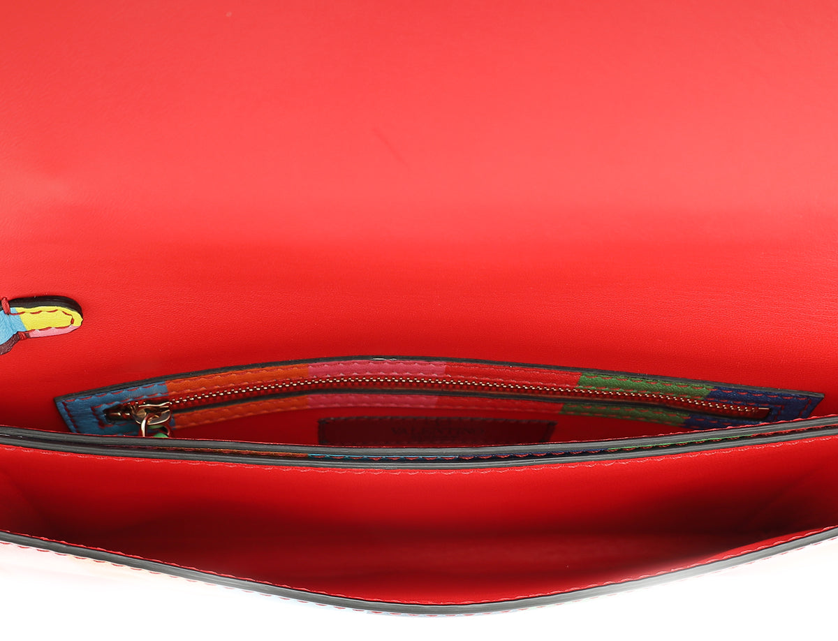 Valentino Multicolor Native Couture Rockstud Clutch