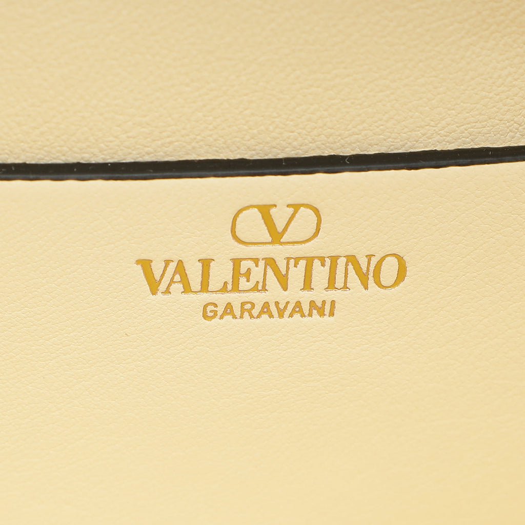 Valentino Ivory VLogo Moon Medium Hobo Bag W/ Chain