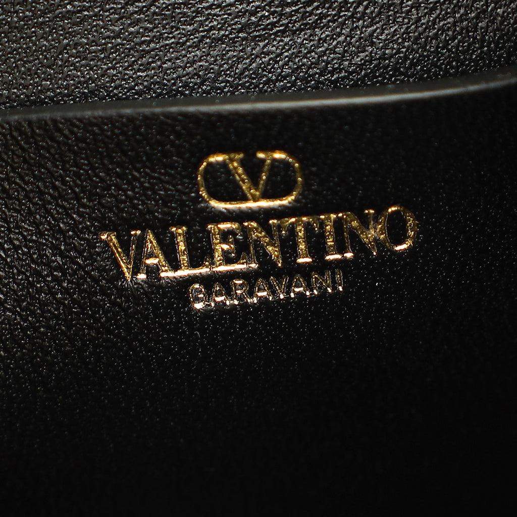 Valentino Black VLogo Moon Mini Hobo Bag W/ Chain