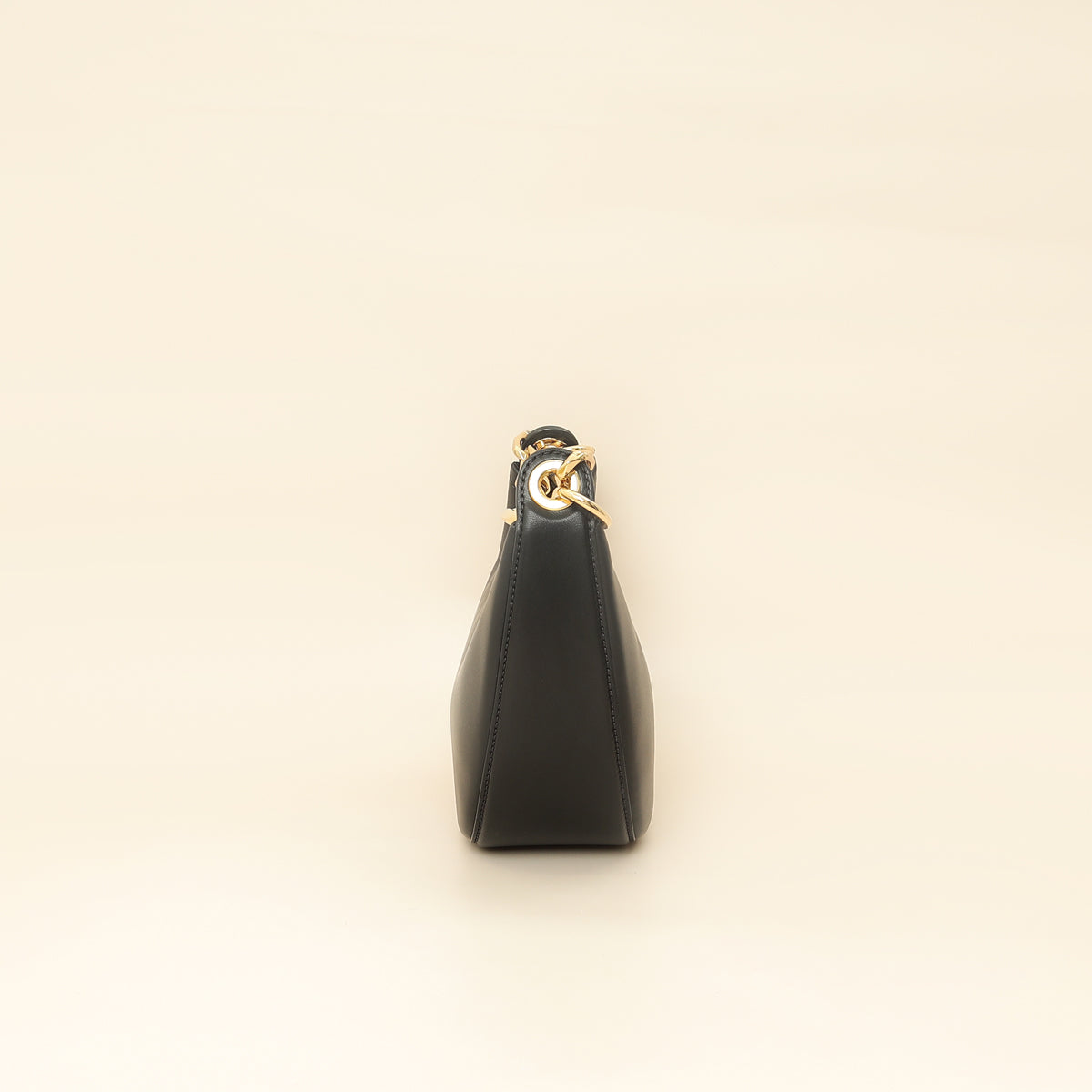Valentino Black VLogo Moon Mini Hobo Bag W/ Chain