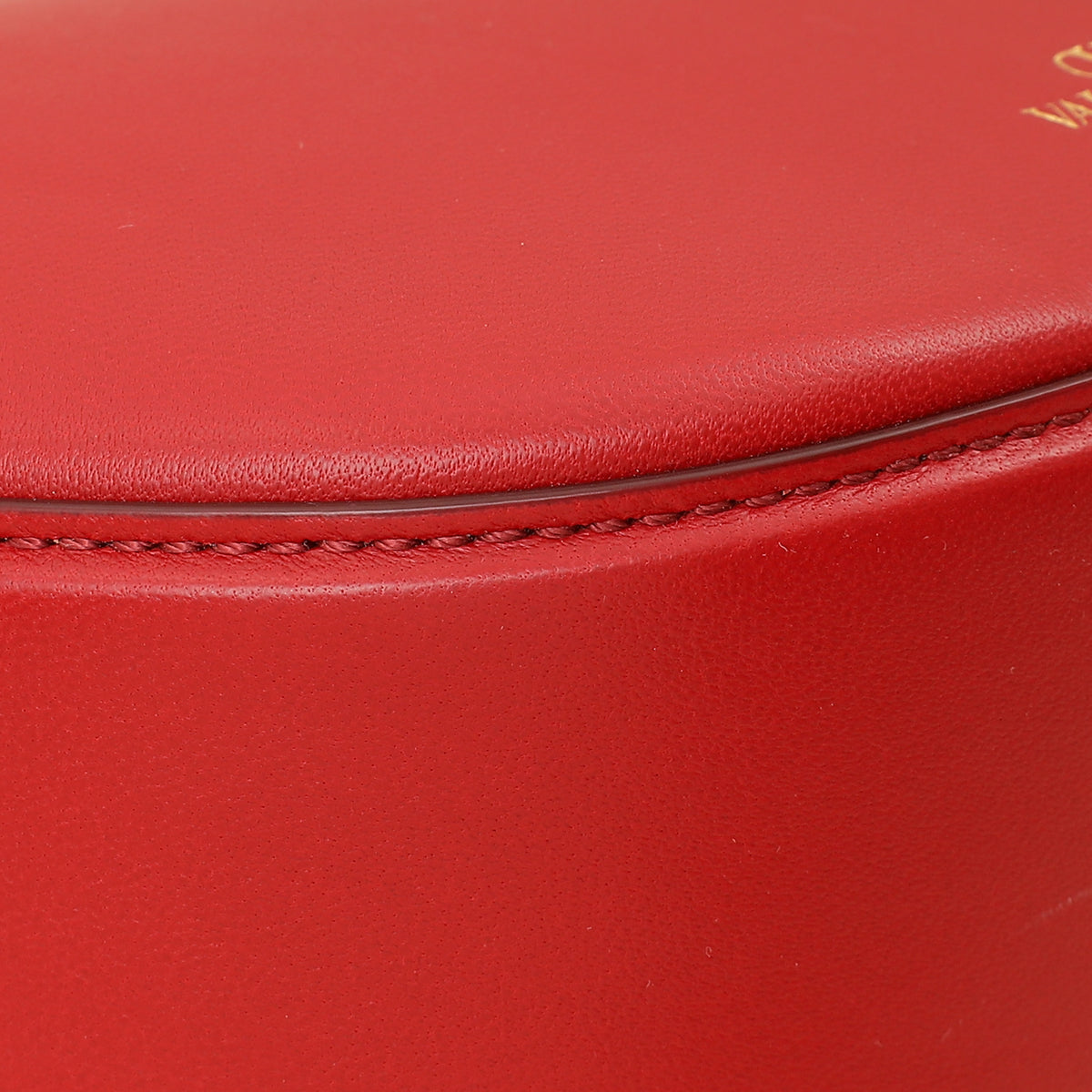 Valentino Red VLogo Moon Mini Hobo Bag W/ Chain