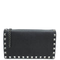 Valentino Black Rockstud Mini Flap Crossbody Bag