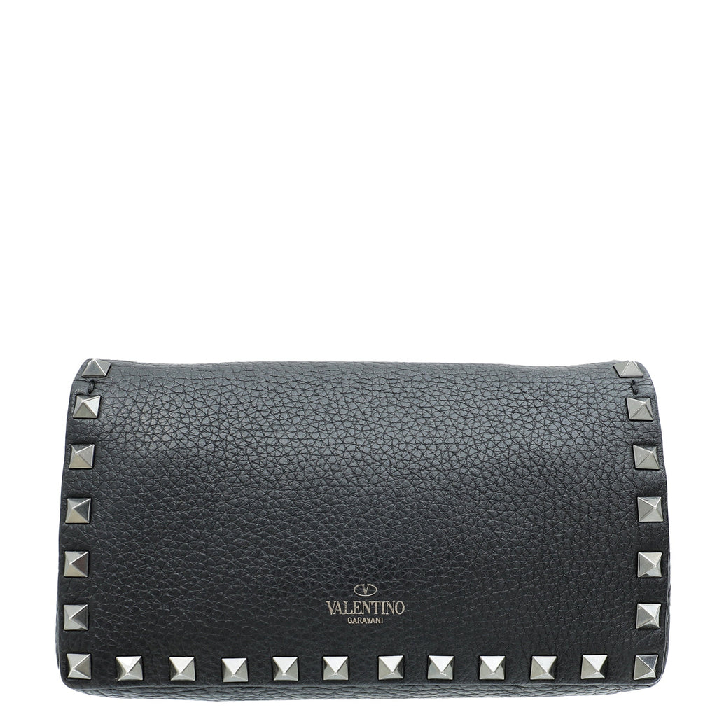 Valentino Black Rockstud Mini Flap Crossbody Bag