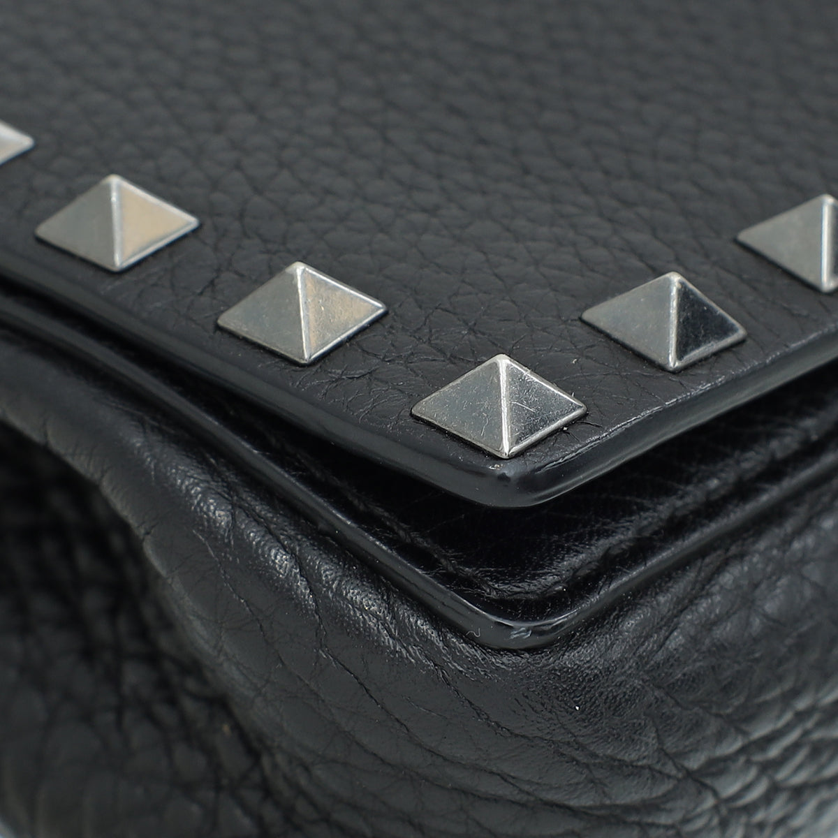 Valentino Black Rockstud Mini Flap Crossbody Bag