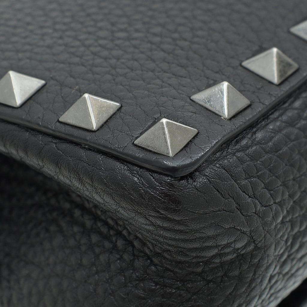Valentino Black Rockstud Mini Flap Crossbody Bag