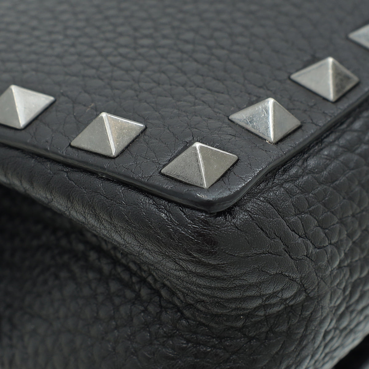 Valentino Black Rockstud Mini Flap Crossbody Bag