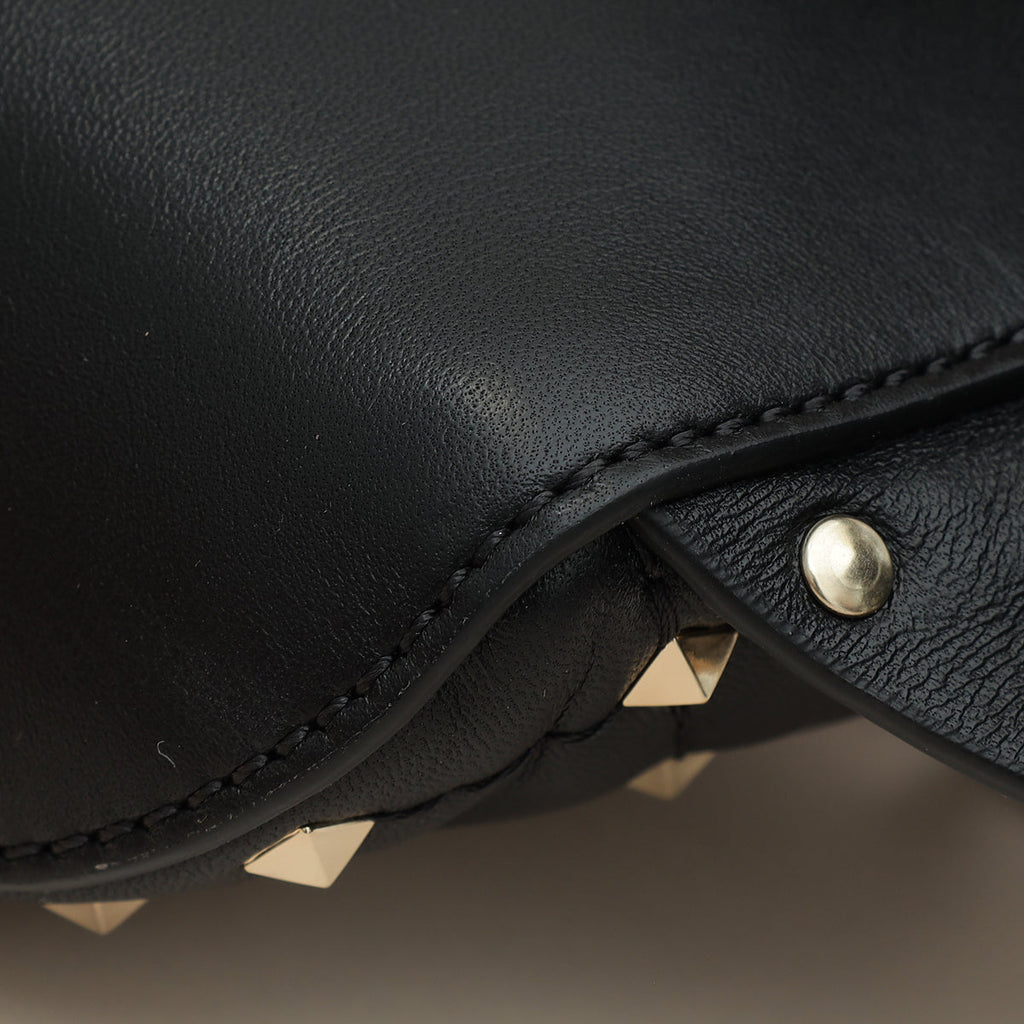 Valentino Black Rockstud Spike Belt Bag