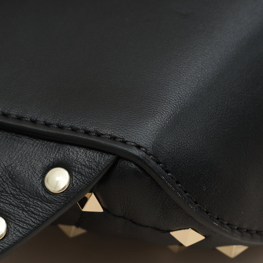 Valentino Black Rockstud Spike Belt Bag