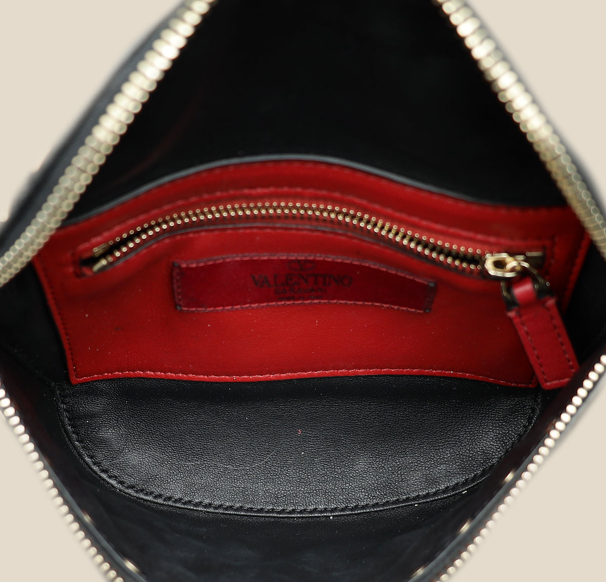Valentino Black Rockstud Spike Belt Bag
