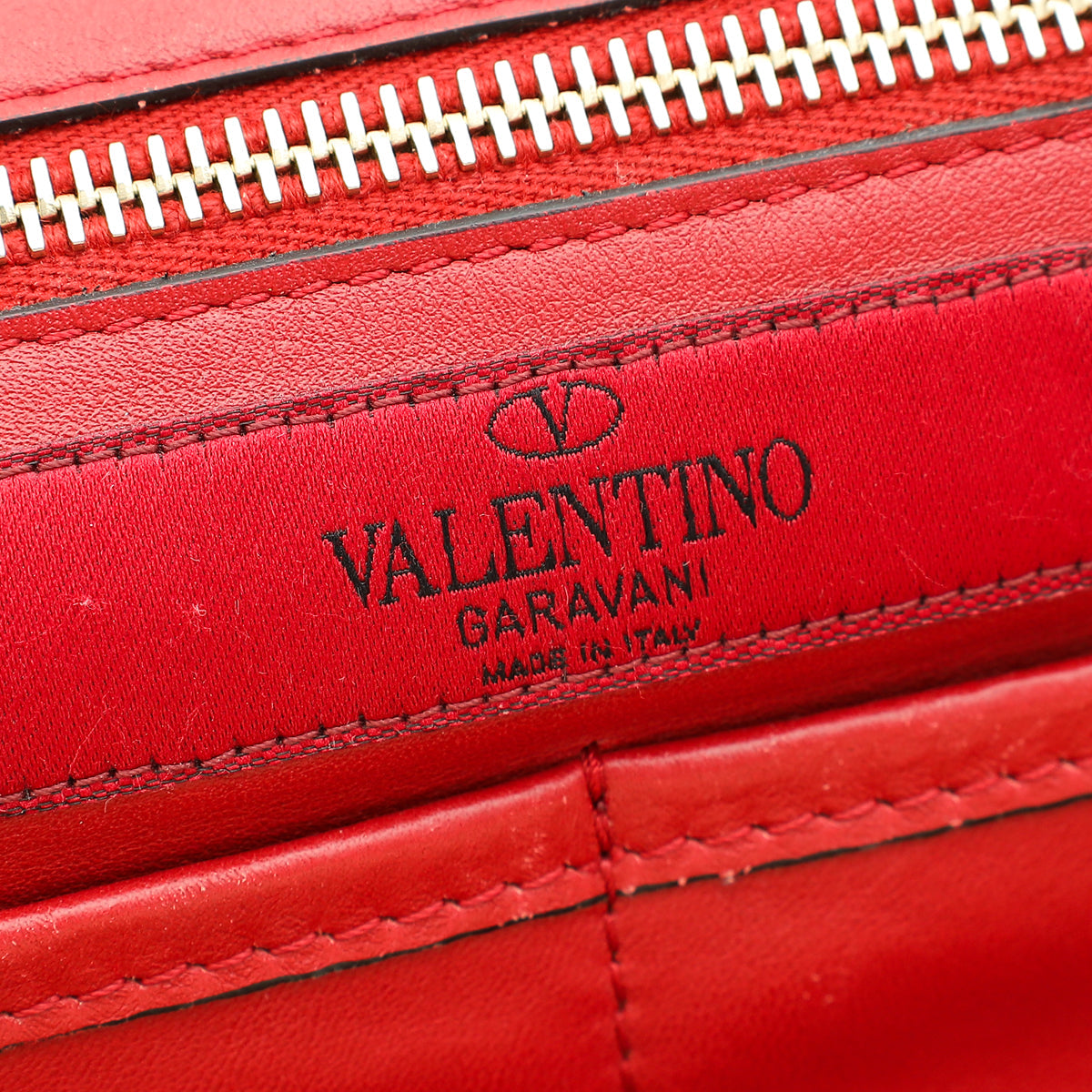Valentino Red Vitello Rockstud Tote Bag