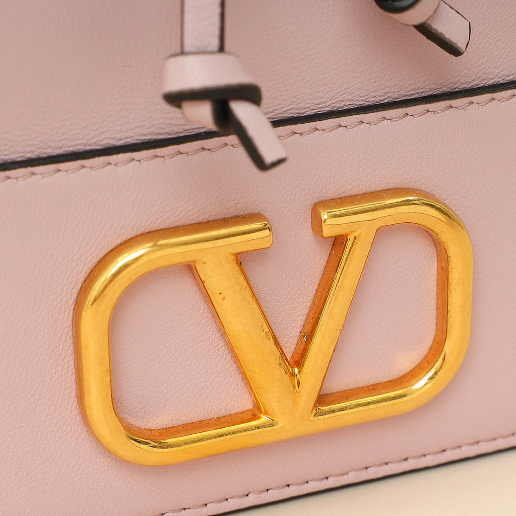 Valentino Purple Garavani VLOGO Signature Mini Bucket Bag