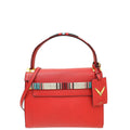 Valentino Red My Rockstud Single Handle Beaded Frame Medium Bag