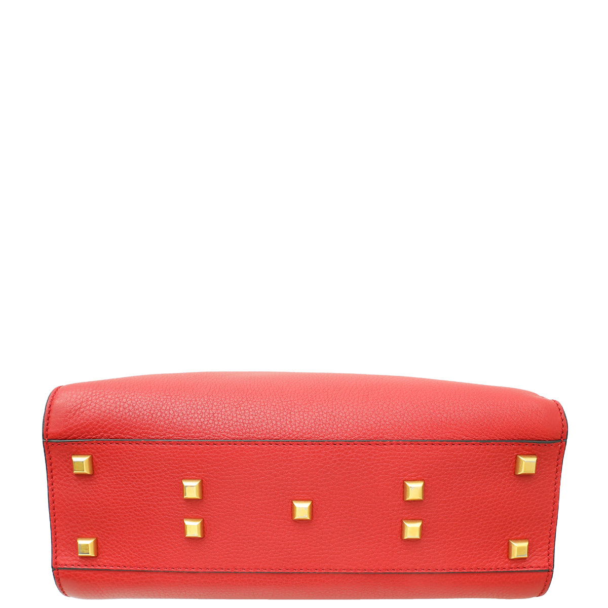 Valentino Red My Rockstud Single Handle Beaded Frame Medium Bag