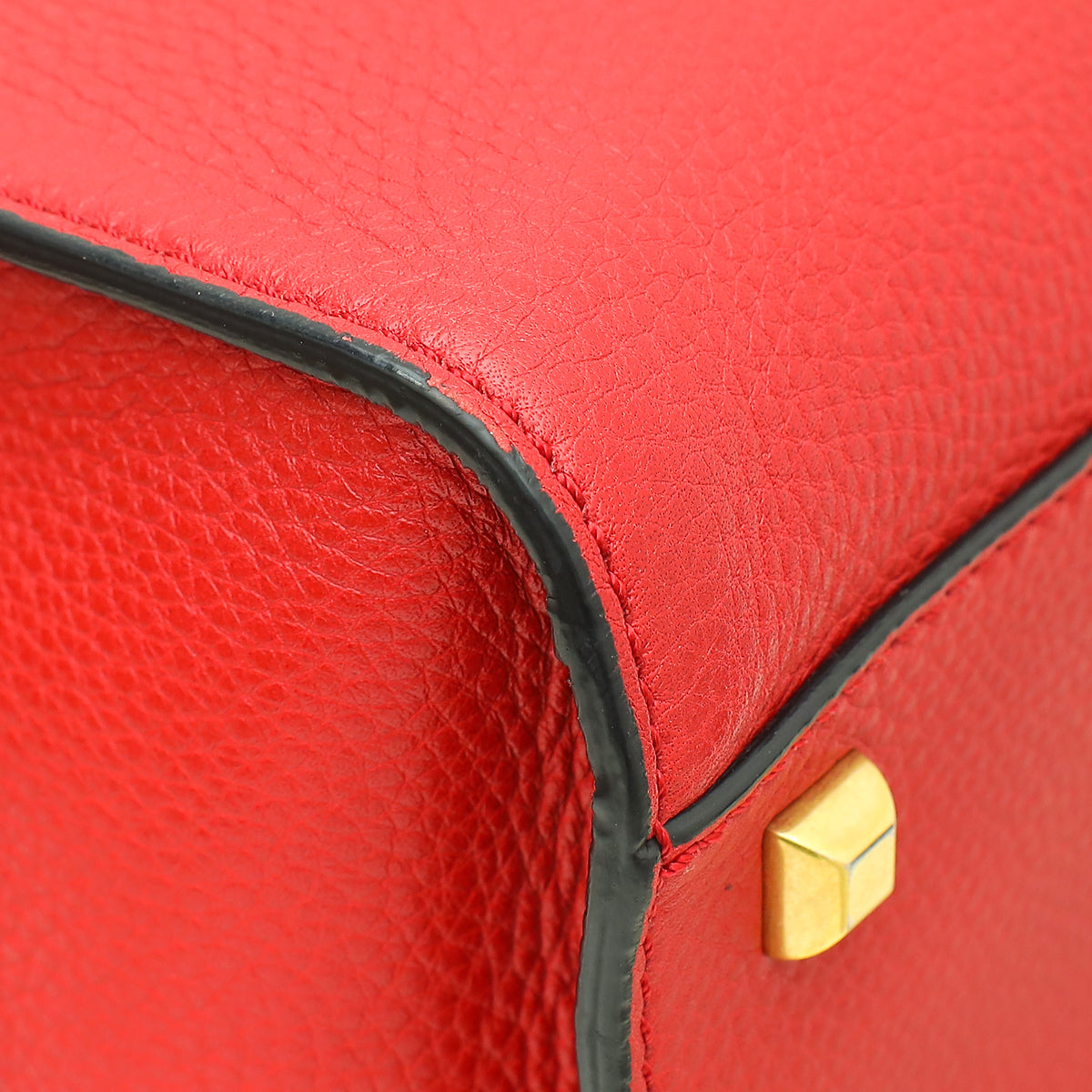 Valentino Red My Rockstud Single Handle Beaded Frame Medium Bag