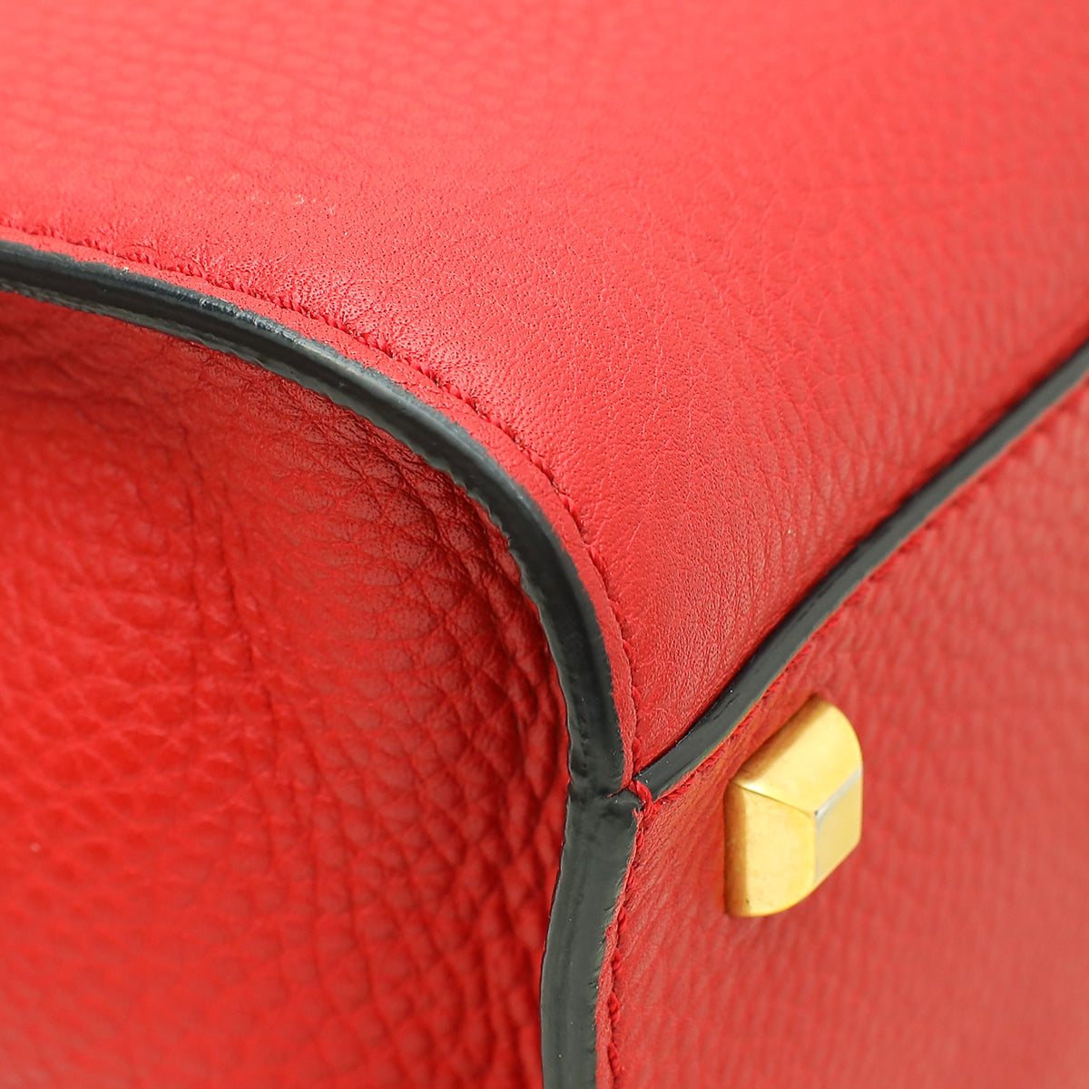 Valentino Red My Rockstud Single Handle Beaded Frame Medium Bag