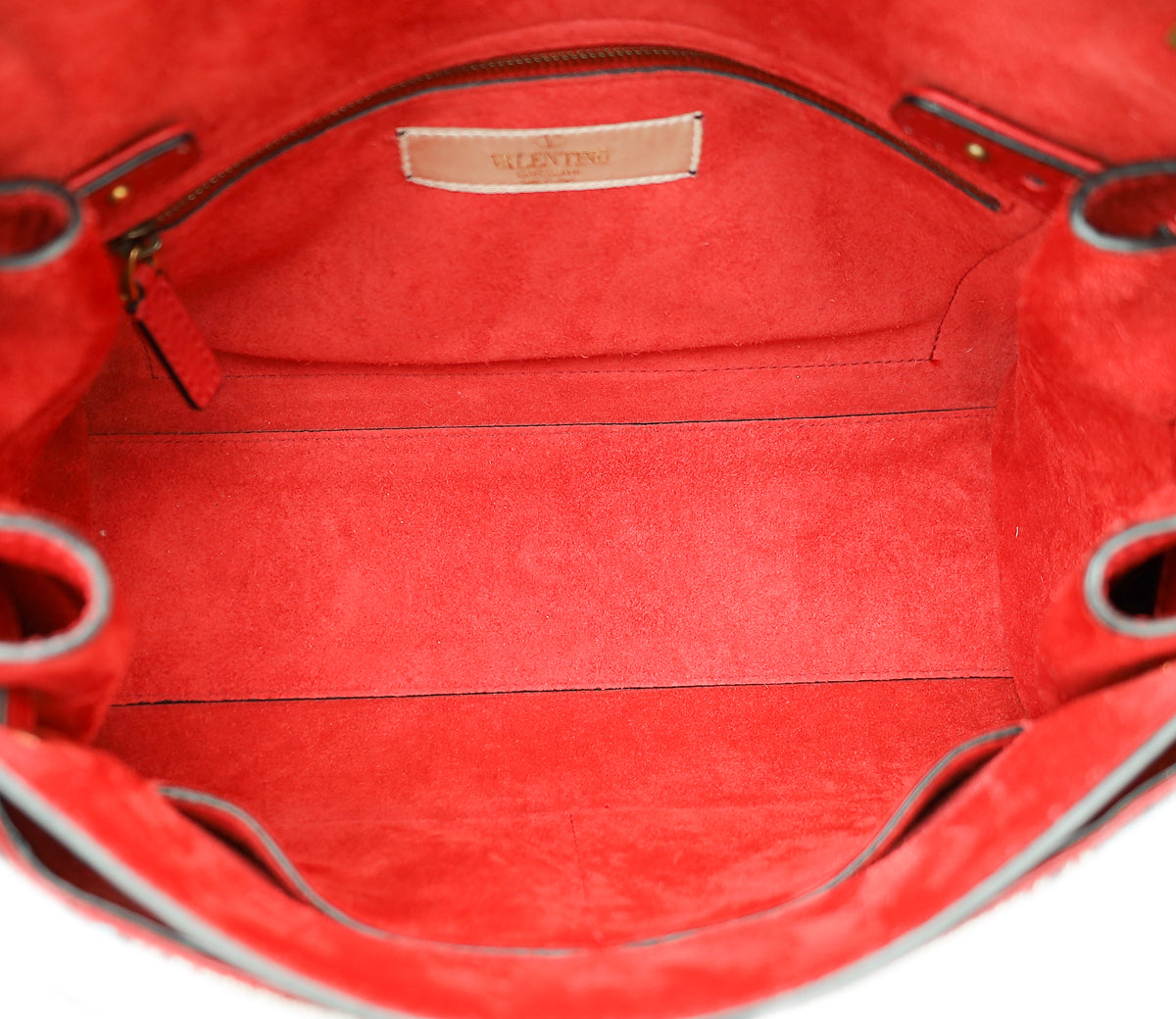 Valentino Red My Rockstud Single Handle Beaded Frame Medium Bag