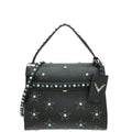 Valentino Black Rockstud Rolling Single Handle Bag