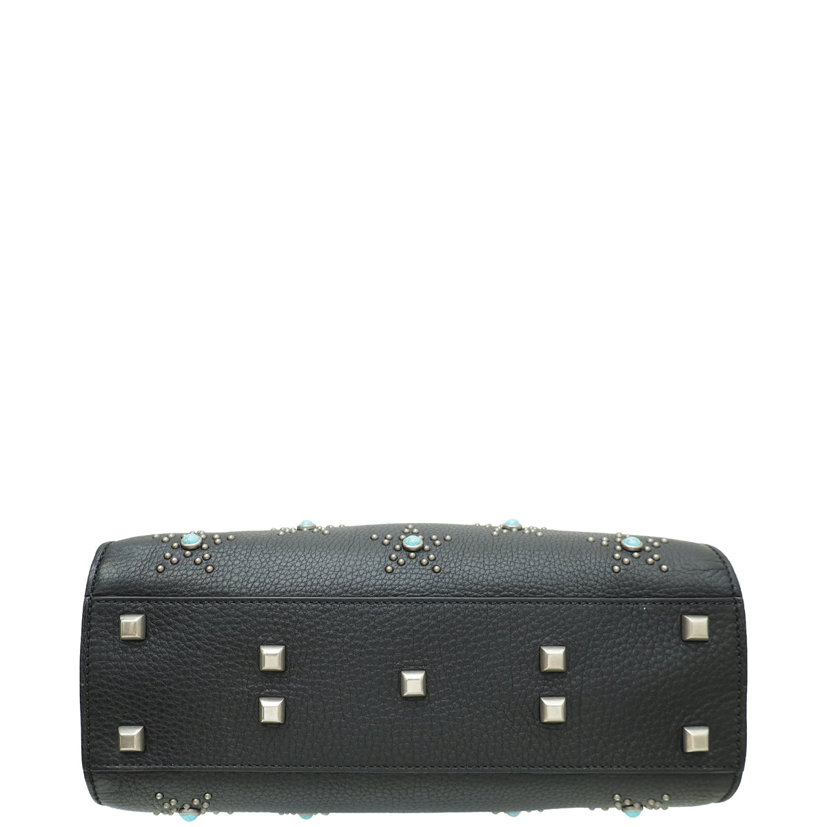 Valentino Black Rockstud Rolling Single Handle Bag