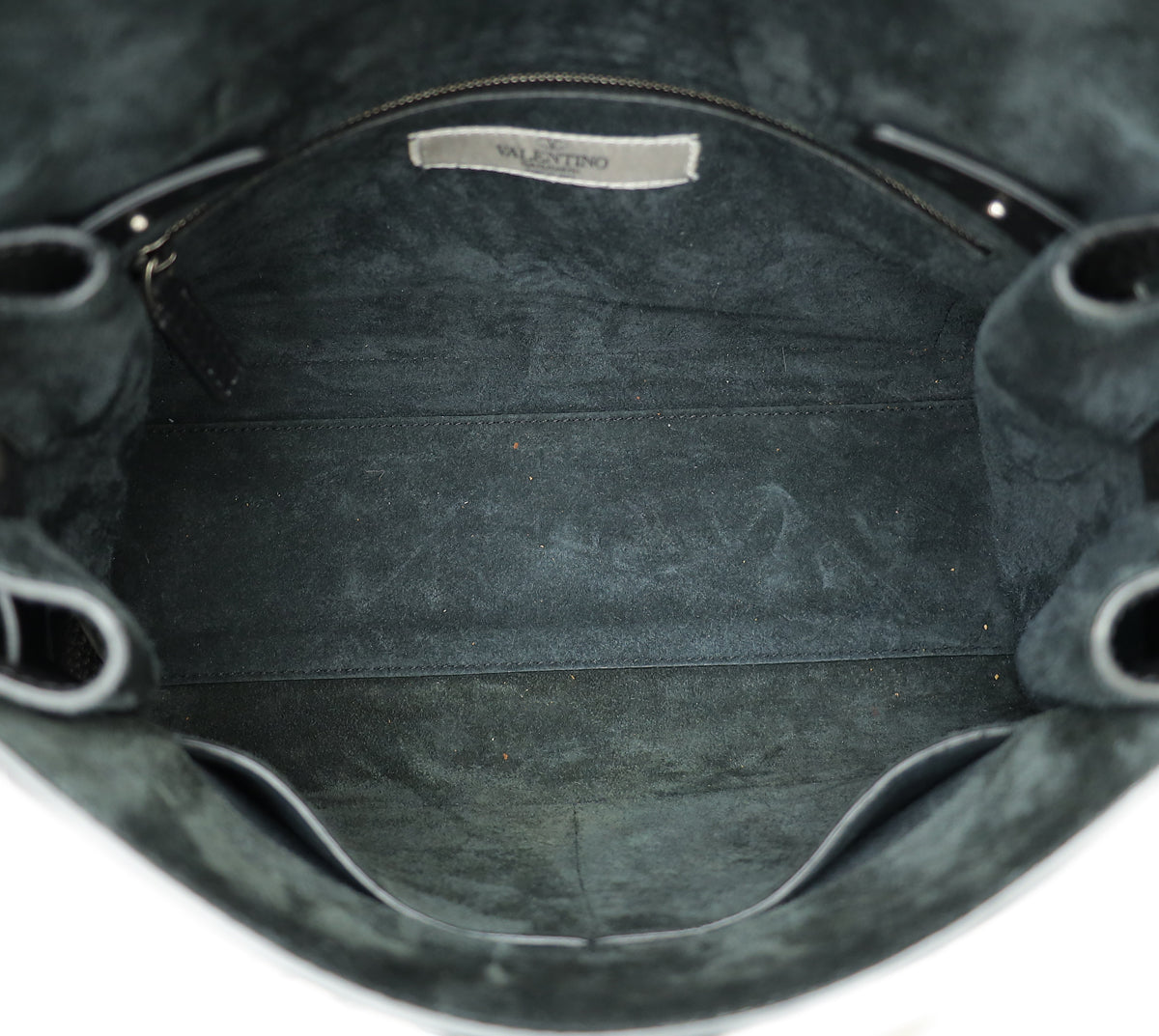 Valentino Black Rockstud Rolling Single Handle Bag