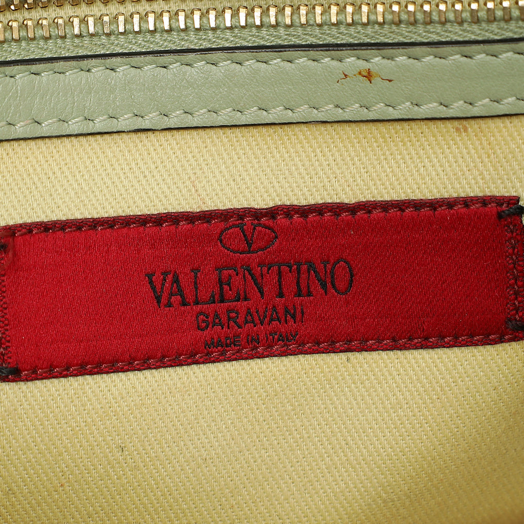 Valentino Pastel Green Glam Lock Small Shoulder Bag