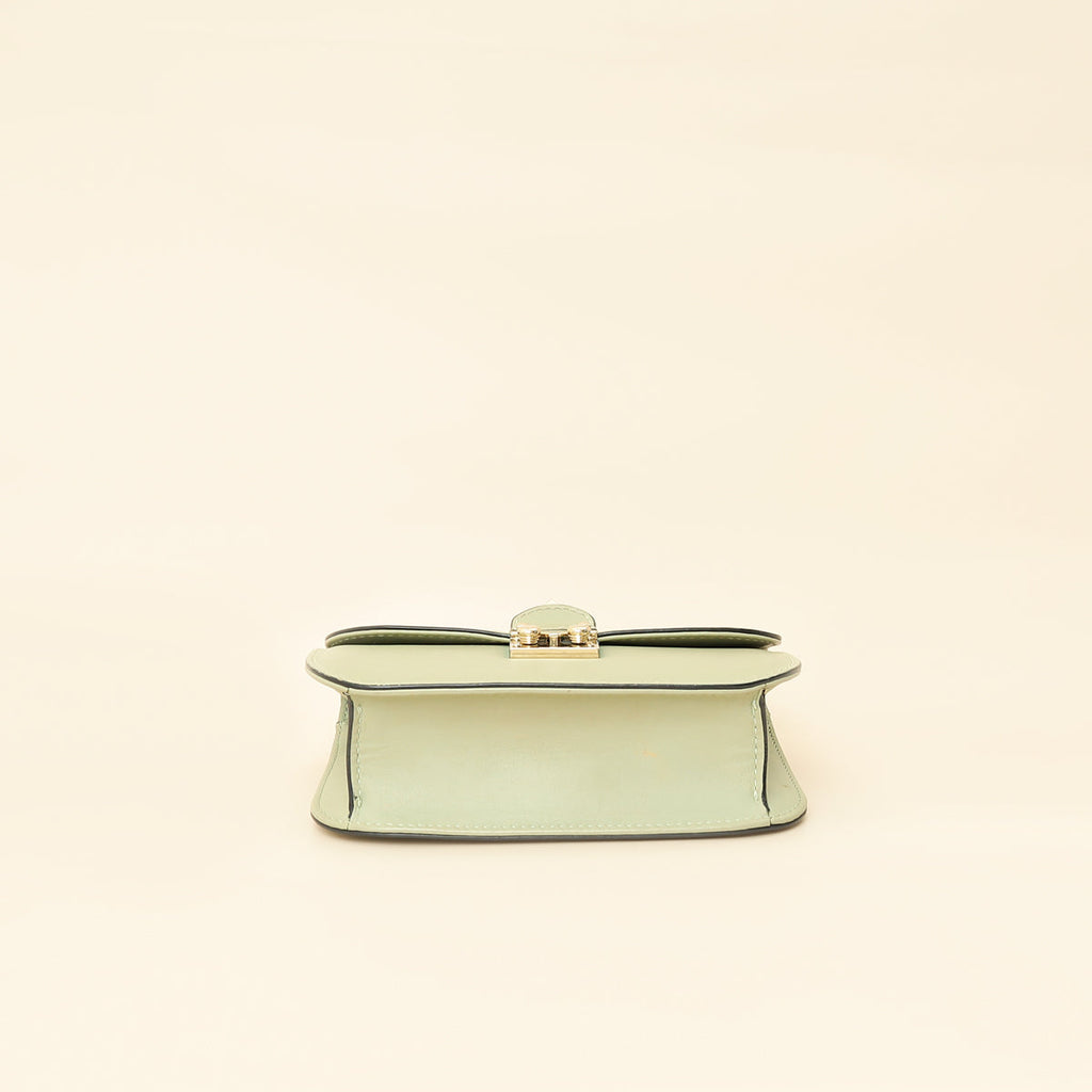 Valentino Pastel Green Glam Lock Small Shoulder Bag