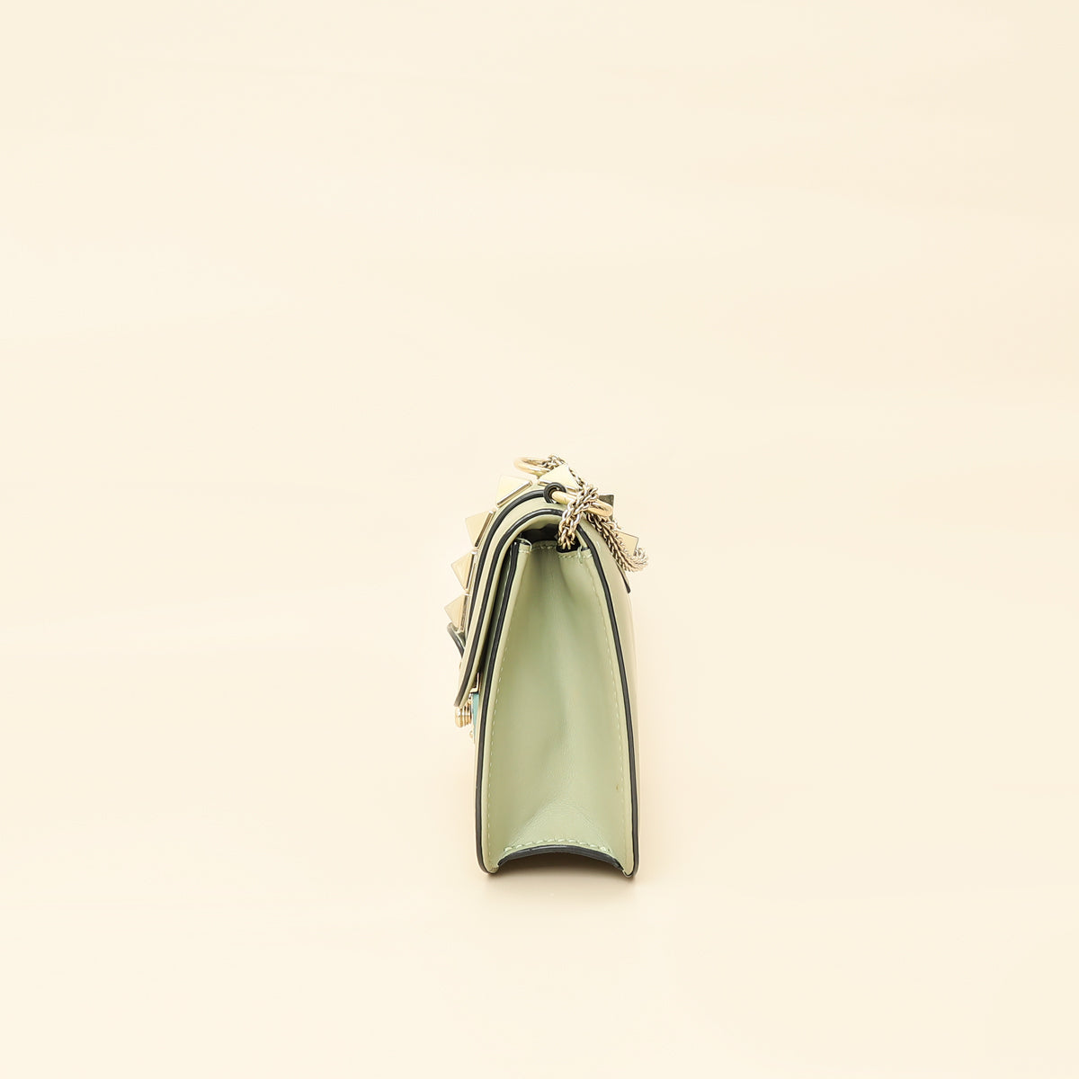Valentino Pastel Green Glam Lock Small Shoulder Bag