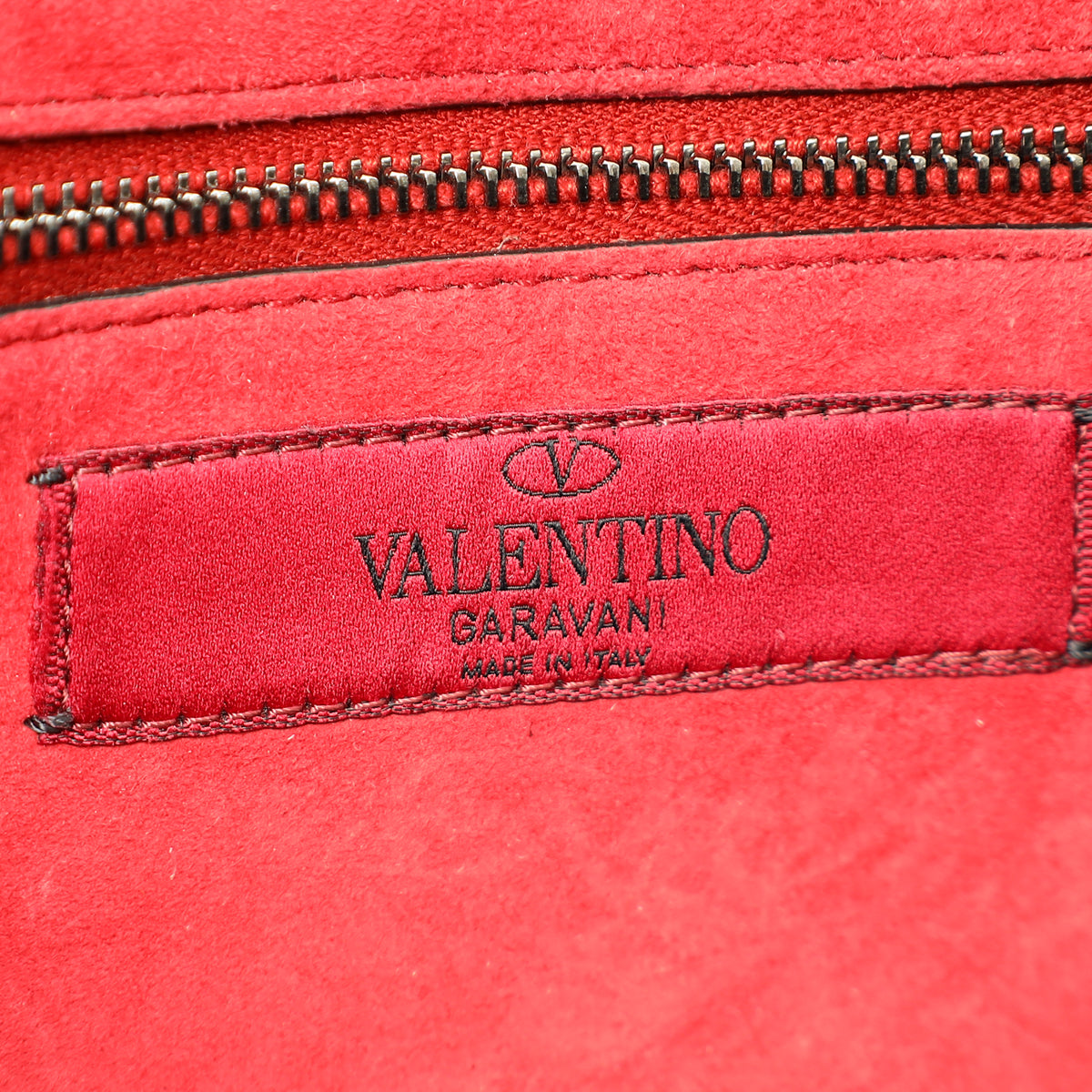 Valentino Black Rockstud Spike Chain Clutch Bag