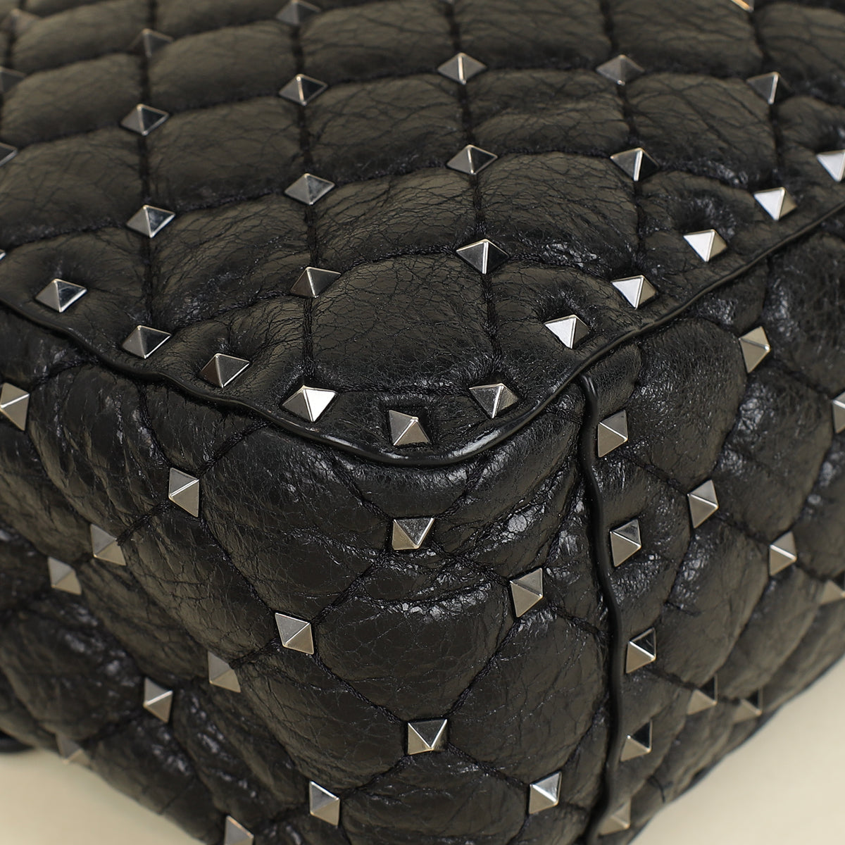 Valentino Black Spike Rockstud Shoulder Bag