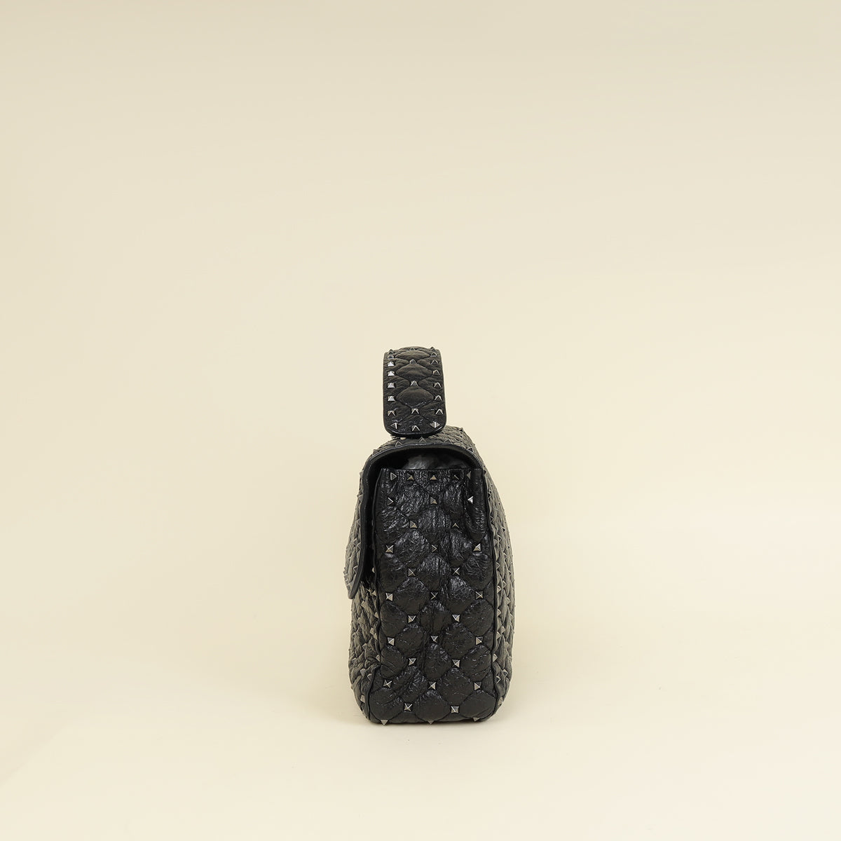 Valentino Black Spike Rockstud Shoulder Bag