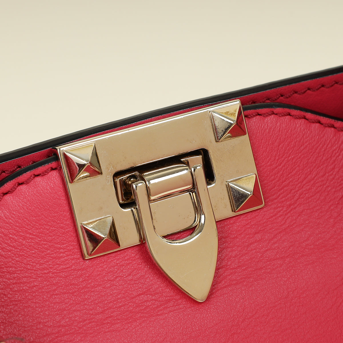 Valentino Fuchsia Rockstud Handle Tote Bag