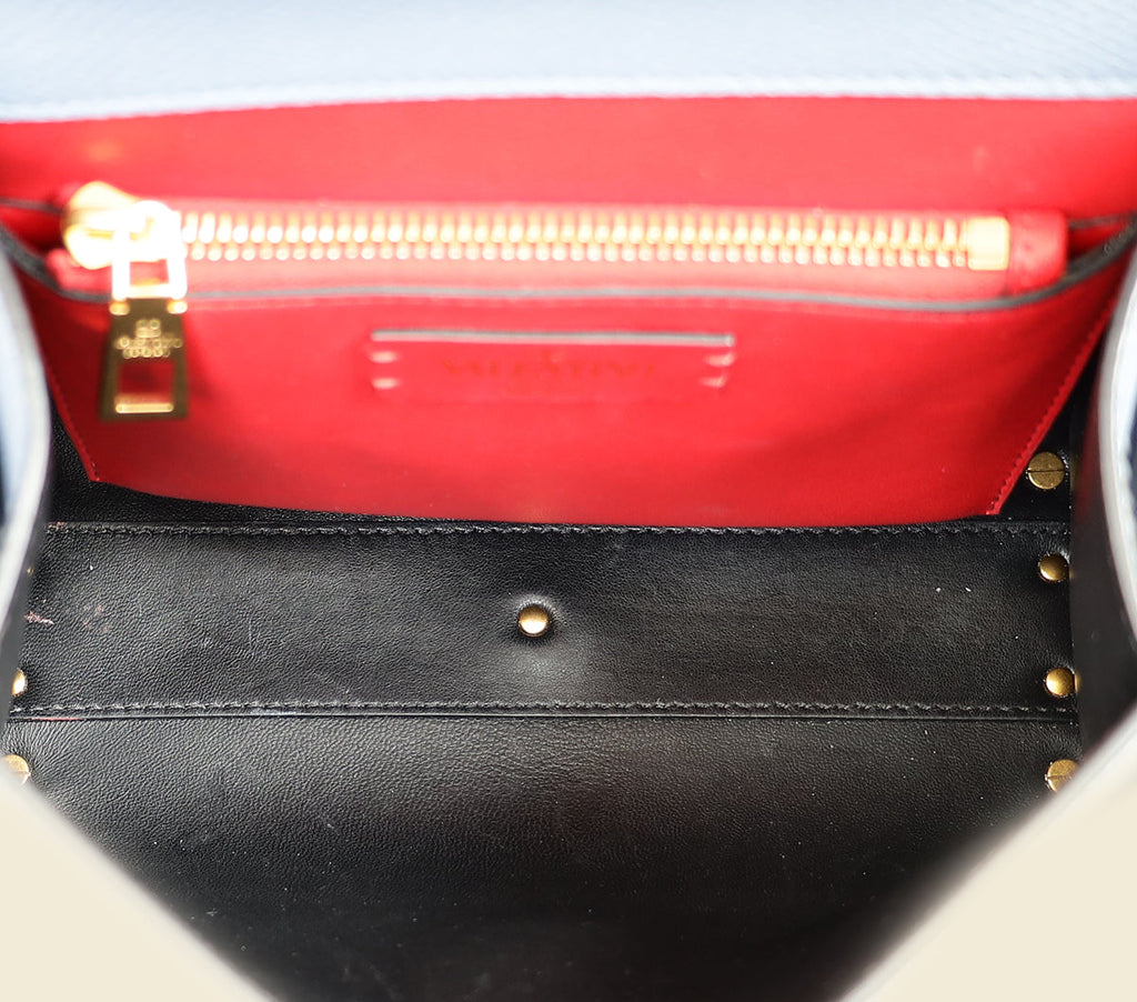 Valentino Blue Vlogo Top Handle Small Bag