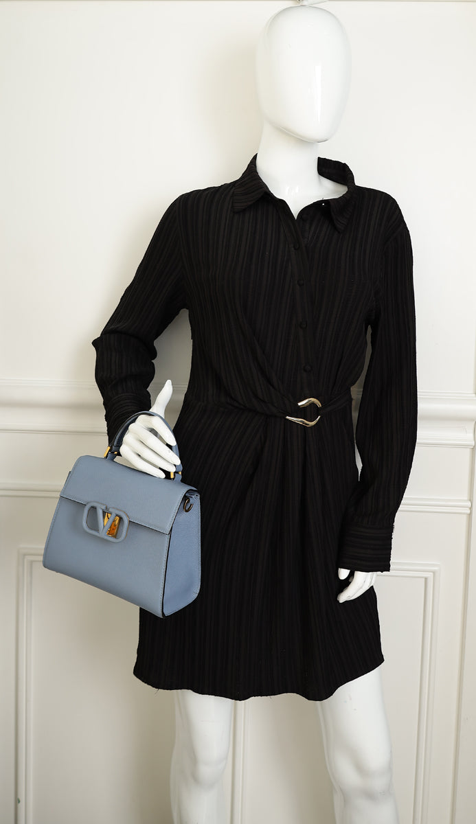 Valentino Blue Vlogo Top Handle Small Bag