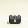 Valentino Black Glam Lock Small Shoulder Bag