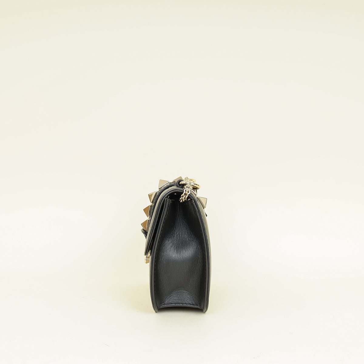 Valentino Black Glam Lock Small Shoulder Bag