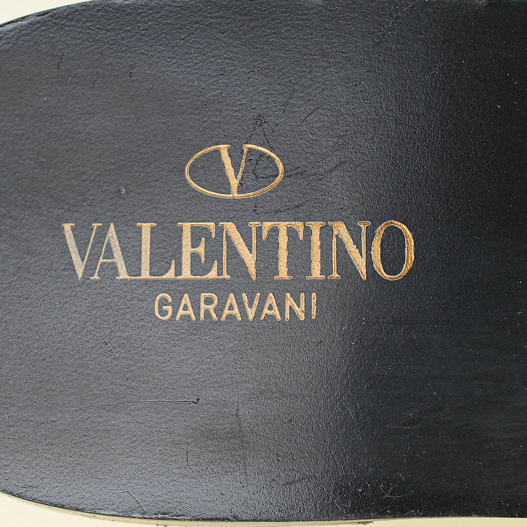 Valentino Black PVC Transparent VLogo Flat Slides 36