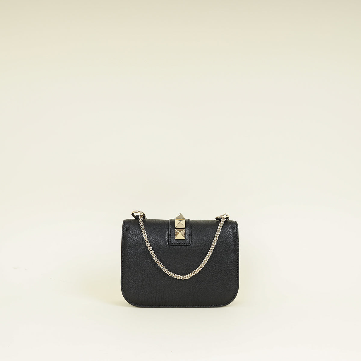 Valentino Black Glam Lock Small Shoulder Bag
