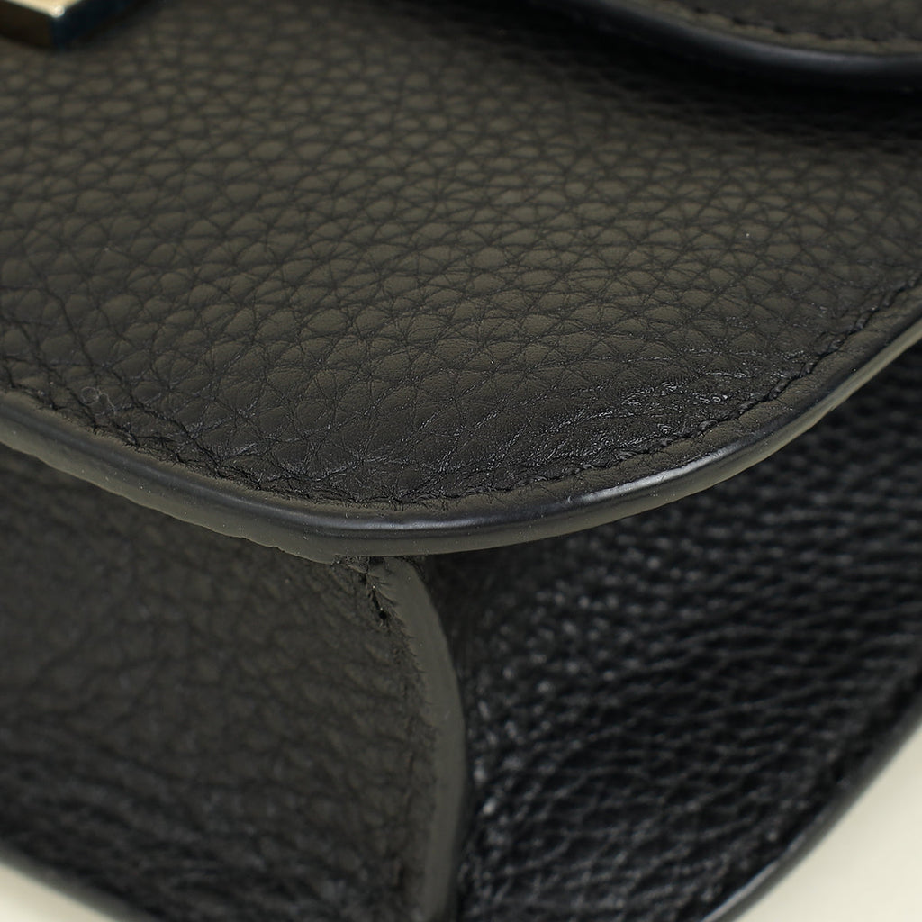 Valentino Black Glam Lock Small Shoulder Bag