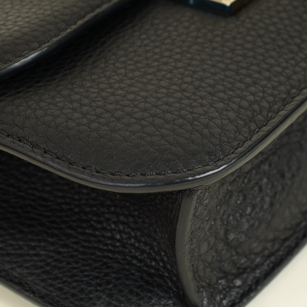 Valentino Black Glam Lock Small Shoulder Bag