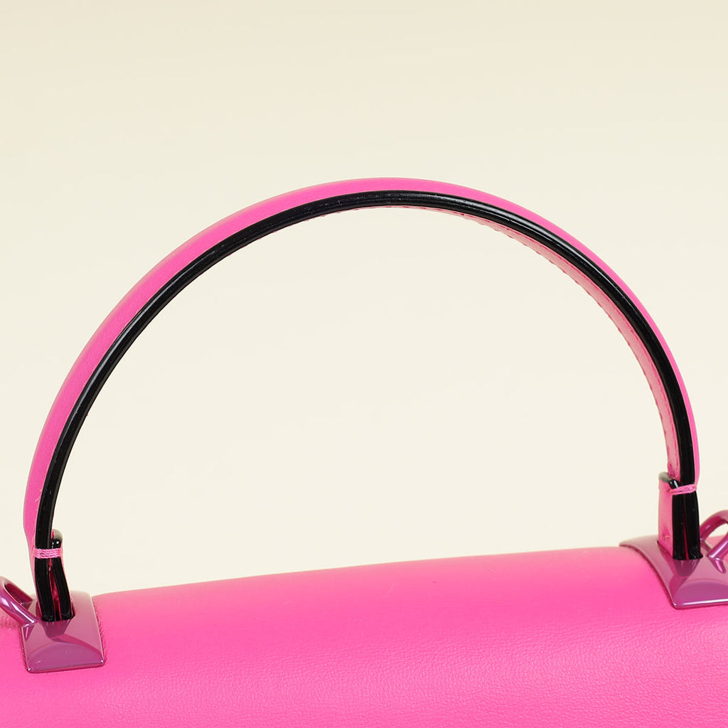 Valentino Fuchsia One Stud Top-Handle Bag
