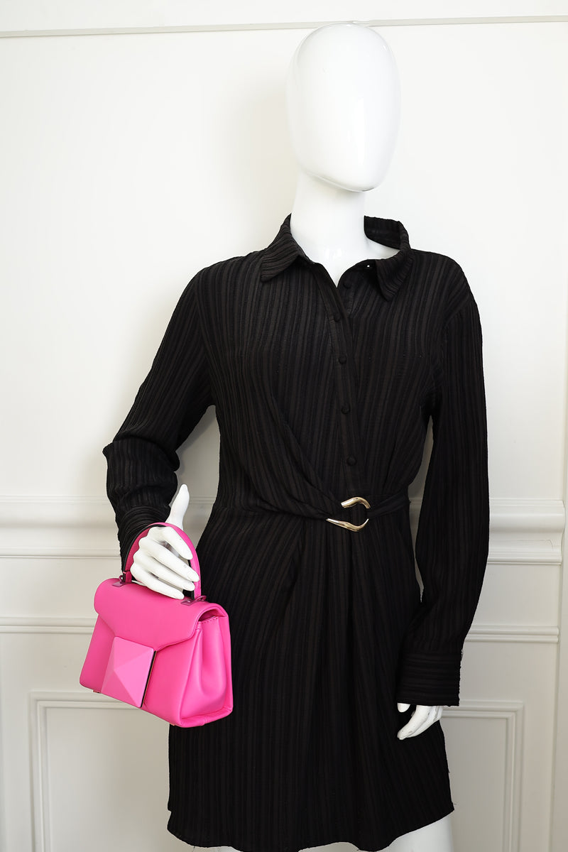 Valentino Fuchsia One Stud Top-Handle Bag