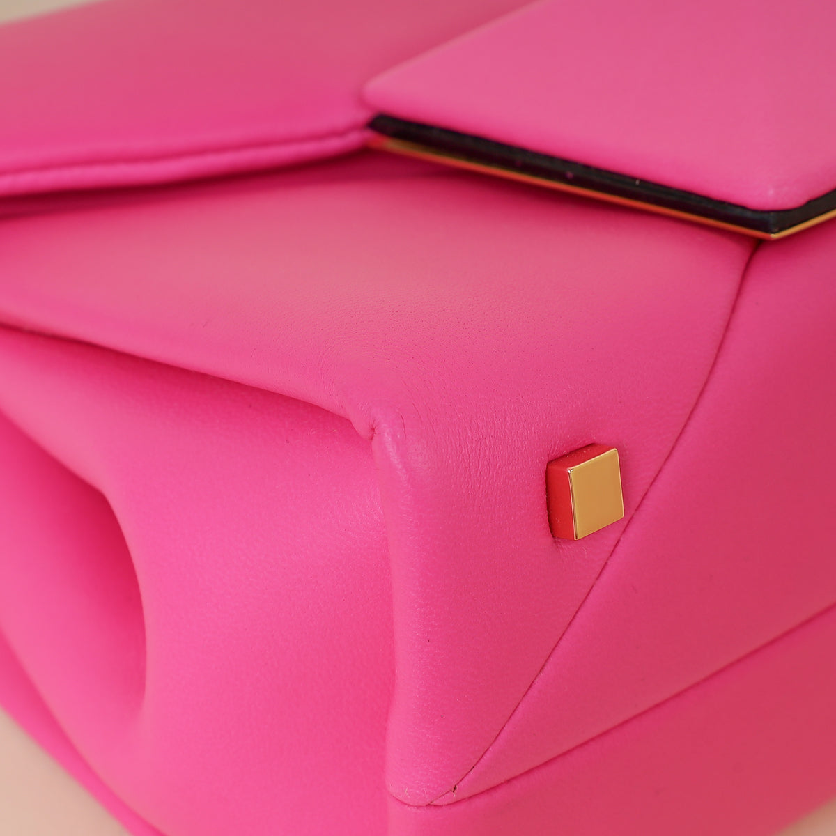 Valentino Fuchsia One Stud Top-Handle Bag