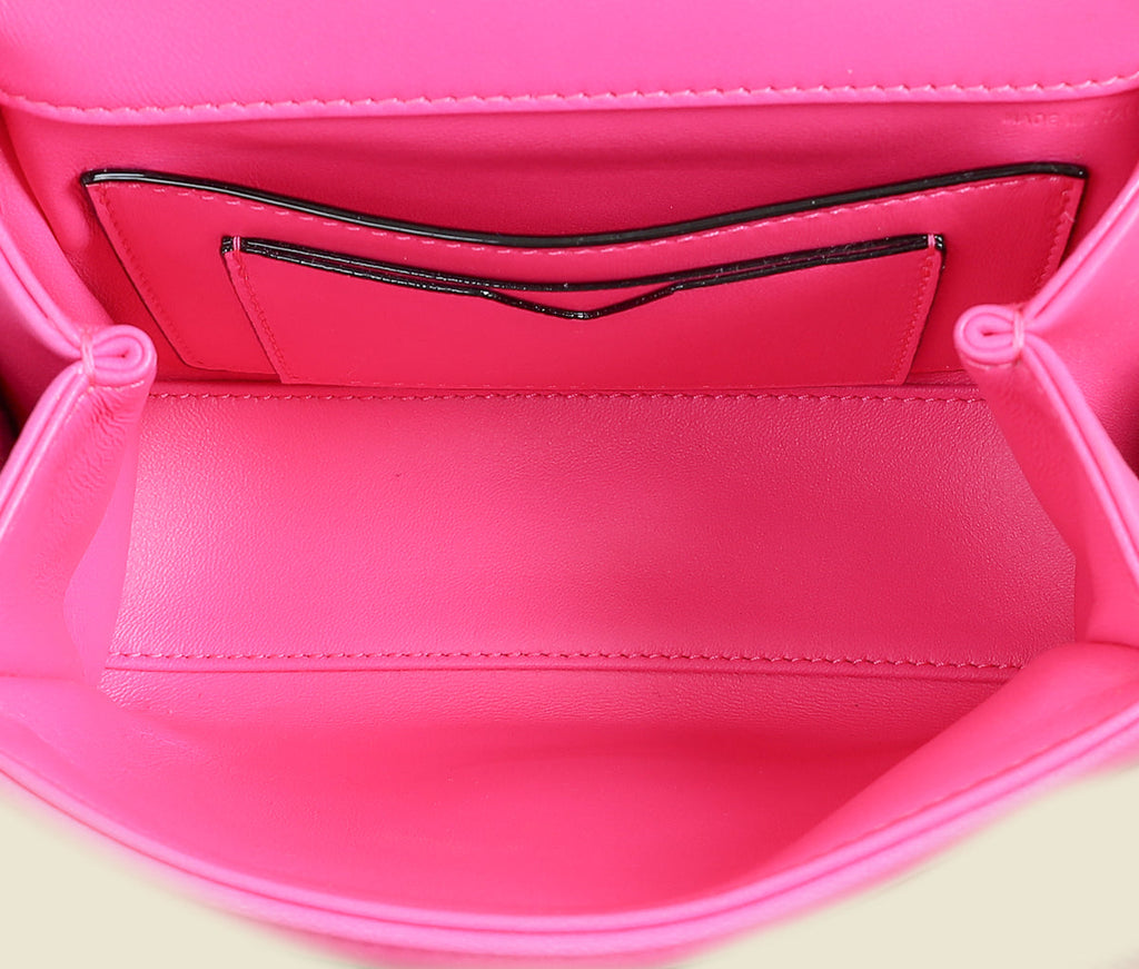Valentino Fuchsia One Stud Top-Handle Bag