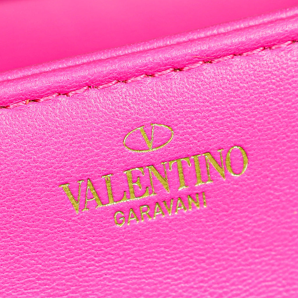 Valentino Fuchsia One Stud Top-Handle Bag