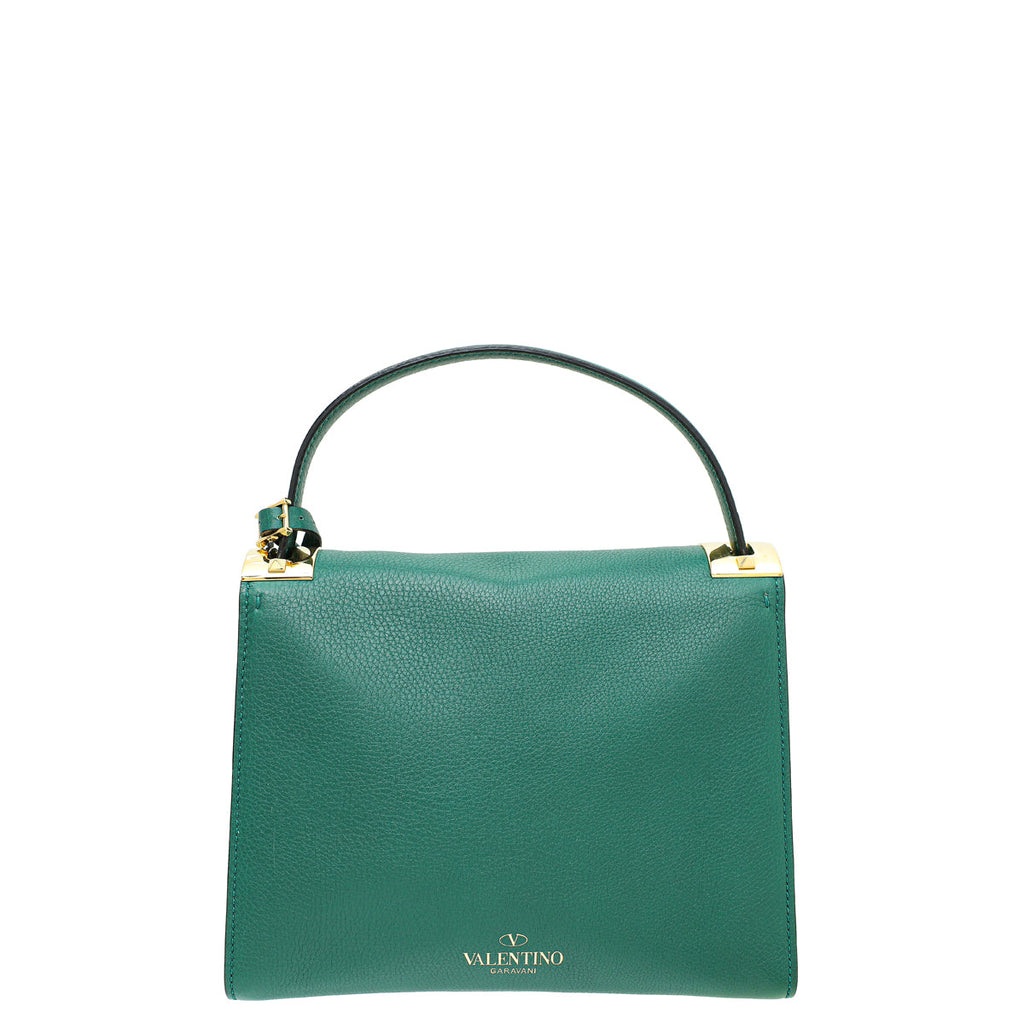 Valentino Green My Rockstud Single Handle Medium Bag