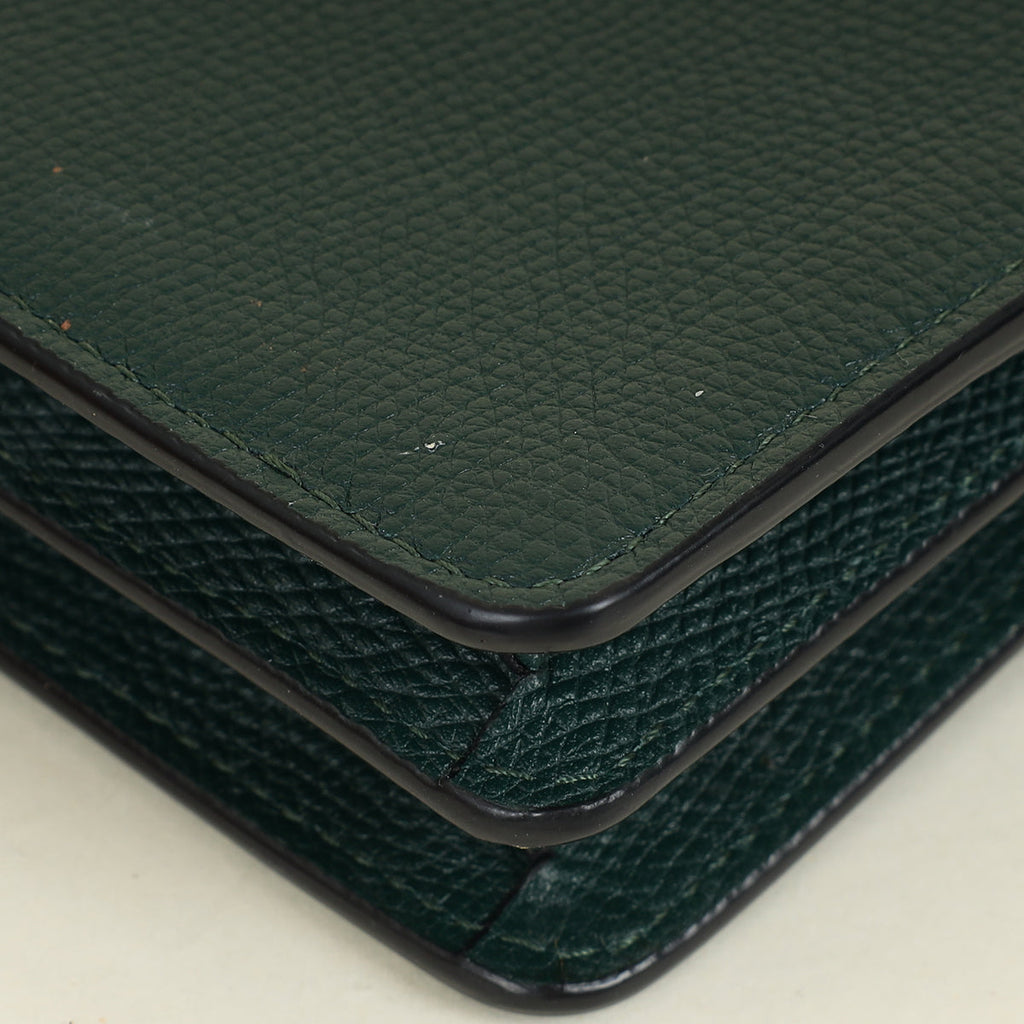 Valentino Emerald Green VLogo Chain Wallet
